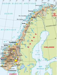 Carte de la Norvge